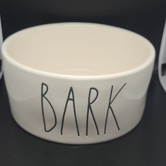 Rae Dunn BARK Dog Bowl New